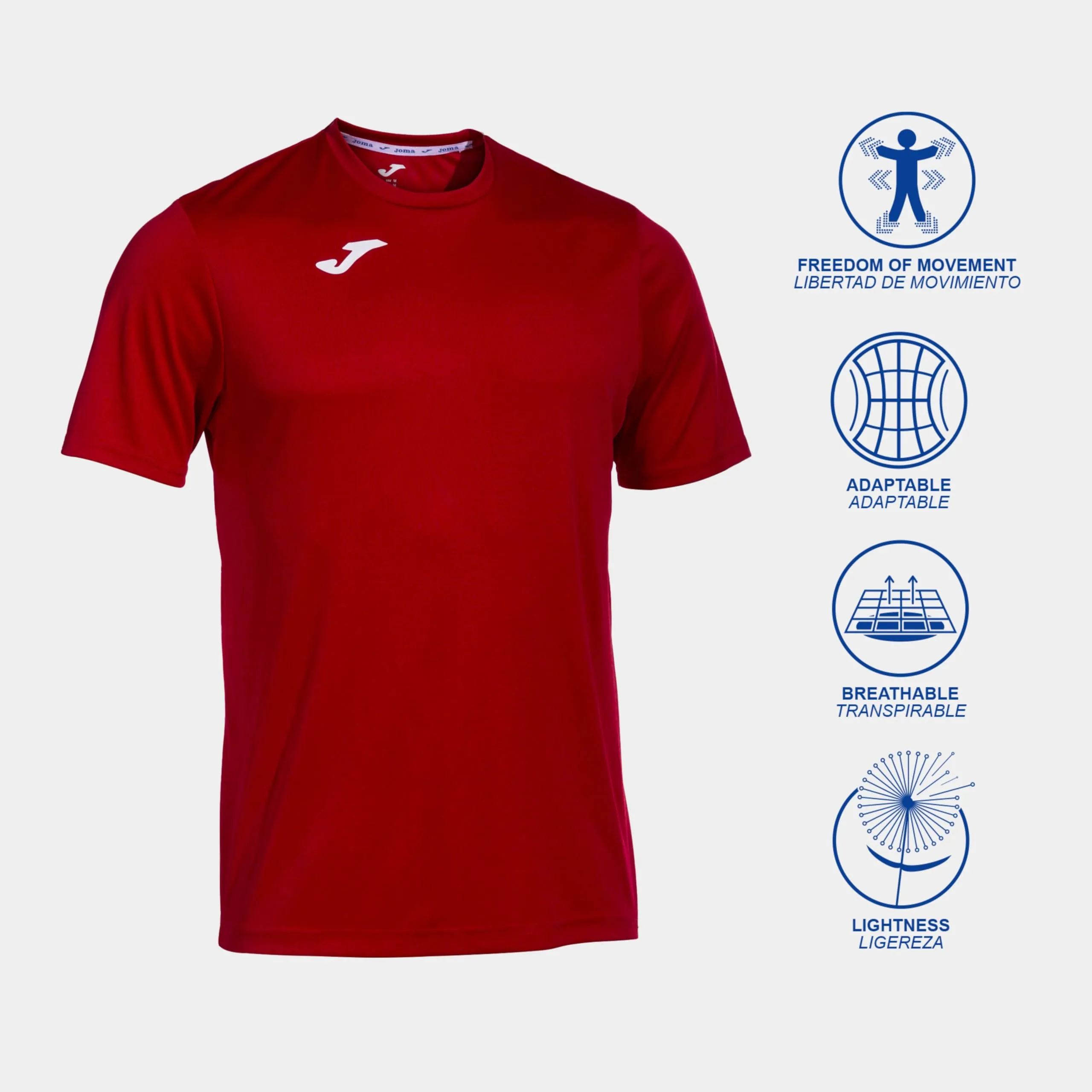 Joma T-Shirt Sportiva da Uomo Combi - Rosso - L - immagine 3