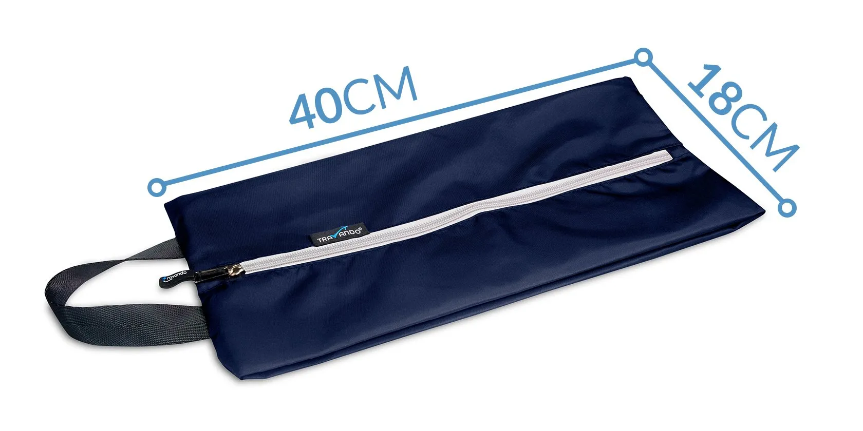 TRAVANDO Set da 2 sacchetti porta scarpe impermeabili (Blu) - immagine 5