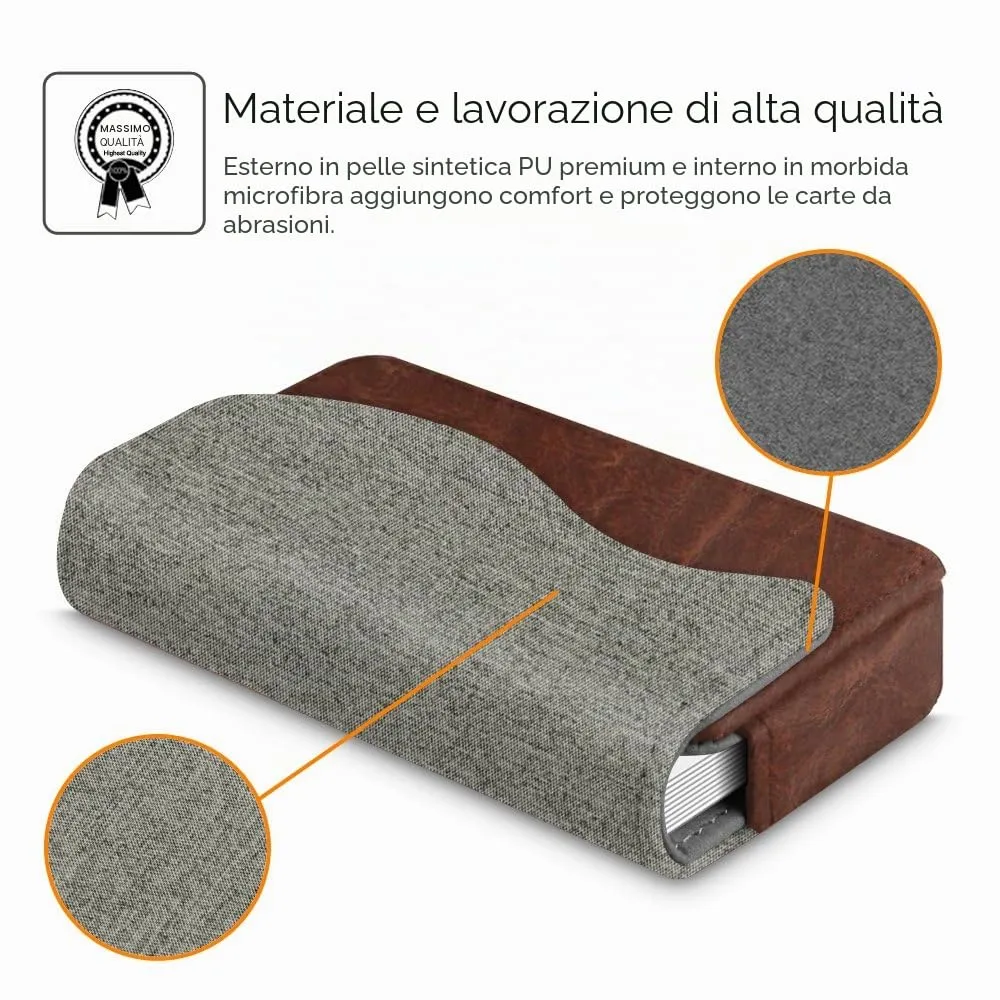 FINTIE Porta Biglietti da Visita con Chiusura Magnetica - immagine 4