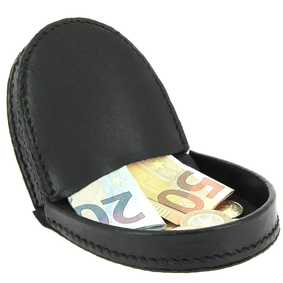 Karl Loven Portamonete Uomo Slim Pelle Modello Bacino Nero - immagine 1