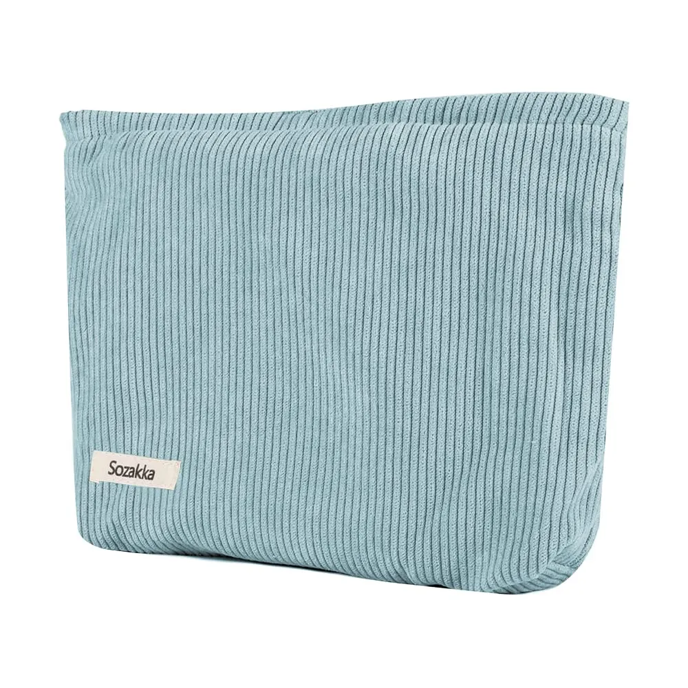 HMCEY Pochette in Tela per Cosmetici e Trucchi con Cerniera, Blu - immagine 1