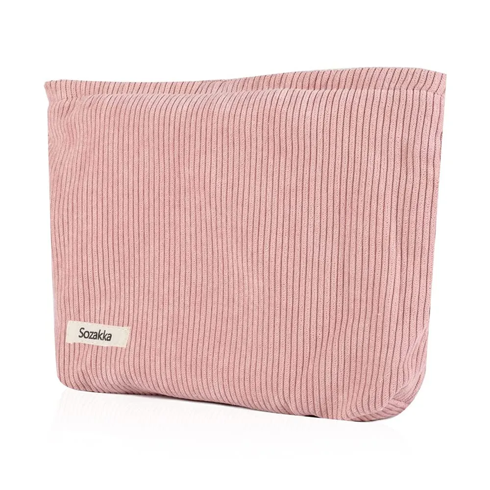HMCEY Pochette Portatutto in Tela con Cerniera per Cosmetici e Trucchi, Rosa - immagine 1
