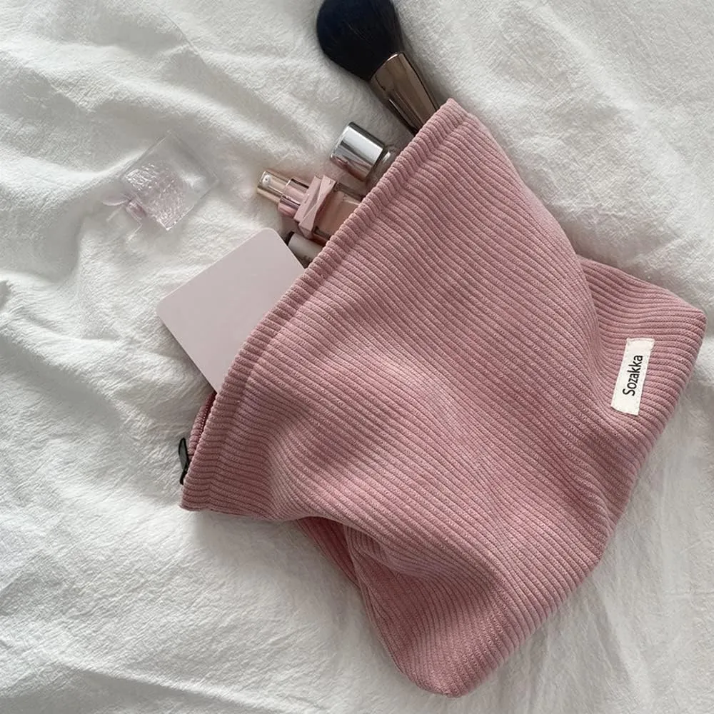 HMCEY Pochette Portatutto in Tela con Cerniera per Cosmetici e Trucchi, Rosa - immagine 5