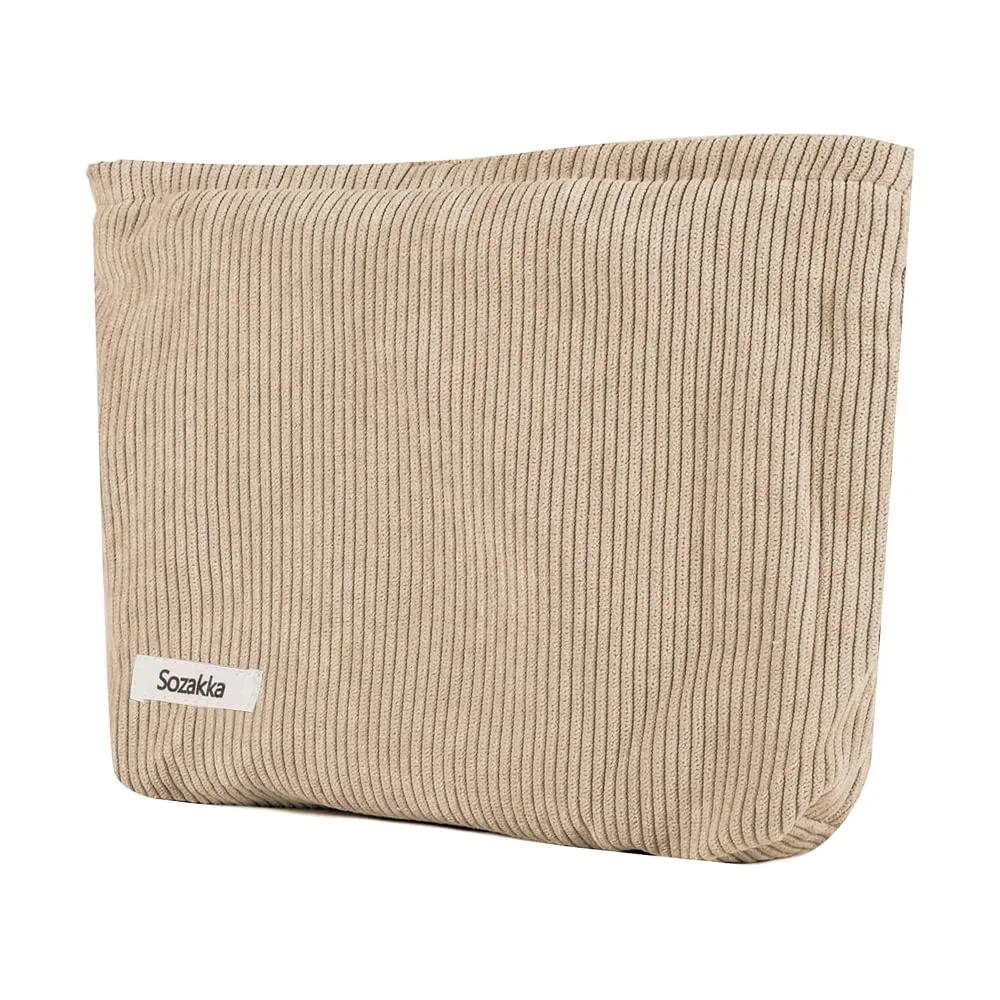 HMCEY Pochette in Tela per Cosmetici e Trucchi con Cerniera - Albicocca - immagine 1