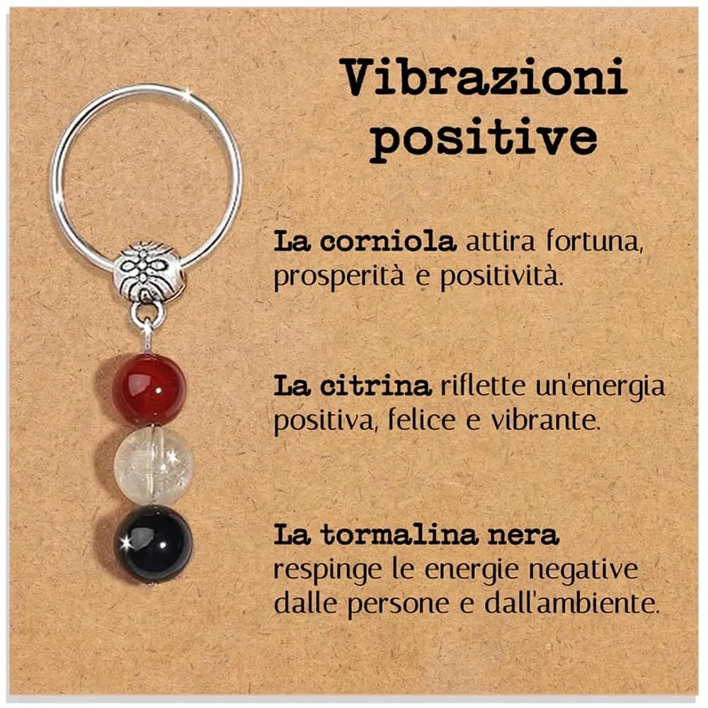 Vulfire Portachiavi Personalizzato con Cristalli Naturali - immagine 1