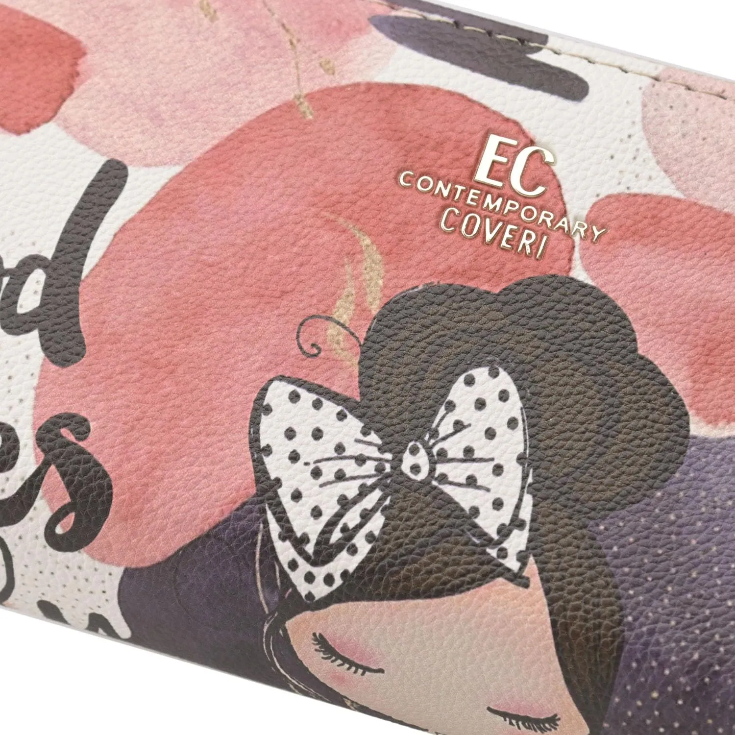 EC Contemporary Coveri Portafoglio Donna in PU con Cerniera Zip Around Grafica Artistica - immagine 6