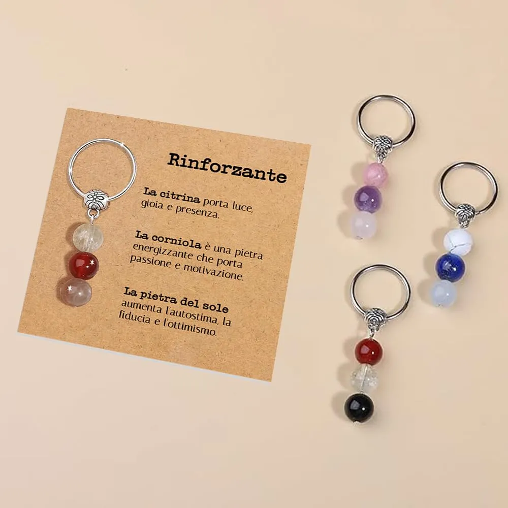 Vulfire Portachiavi personalizzato con cristalli naturali - immagine 2