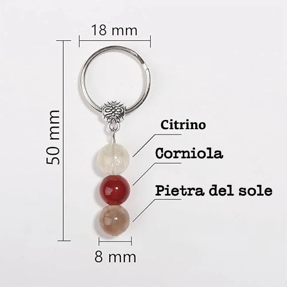 Vulfire Portachiavi personalizzato con cristalli naturali - immagine 6