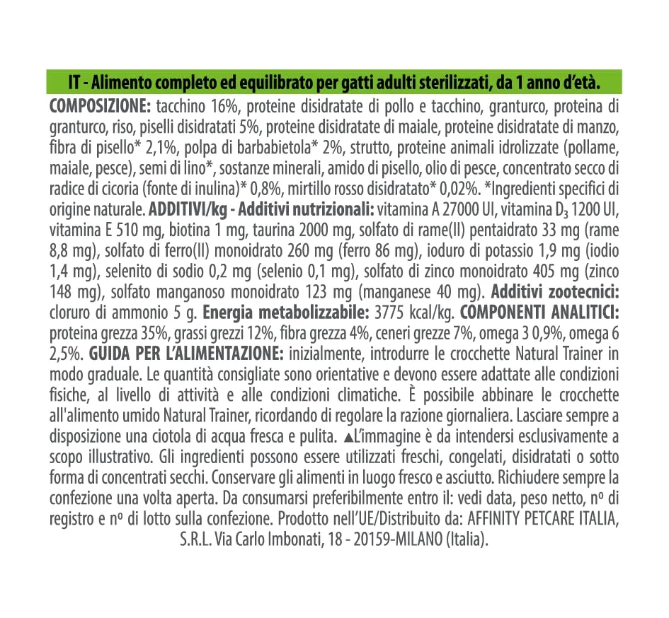 Trainer Cibo per Gatti Sterilizzati con Tacchino, 1.5 kg - immagine 6