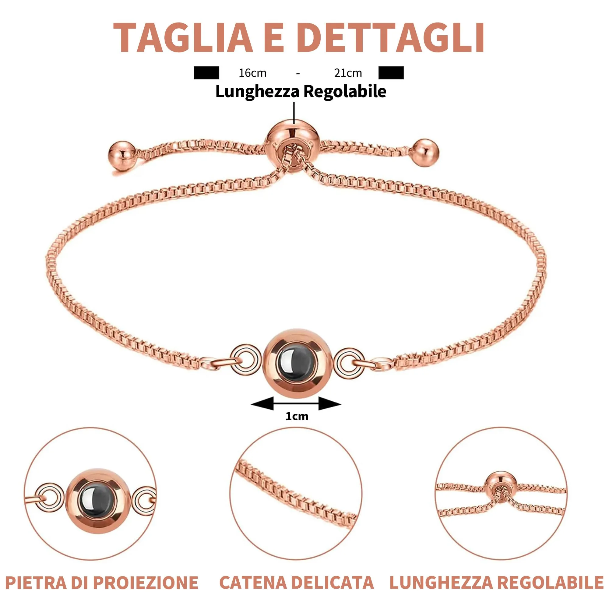 Easycosy Bracciale con Foto Personalizzata per Donna - immagine 3