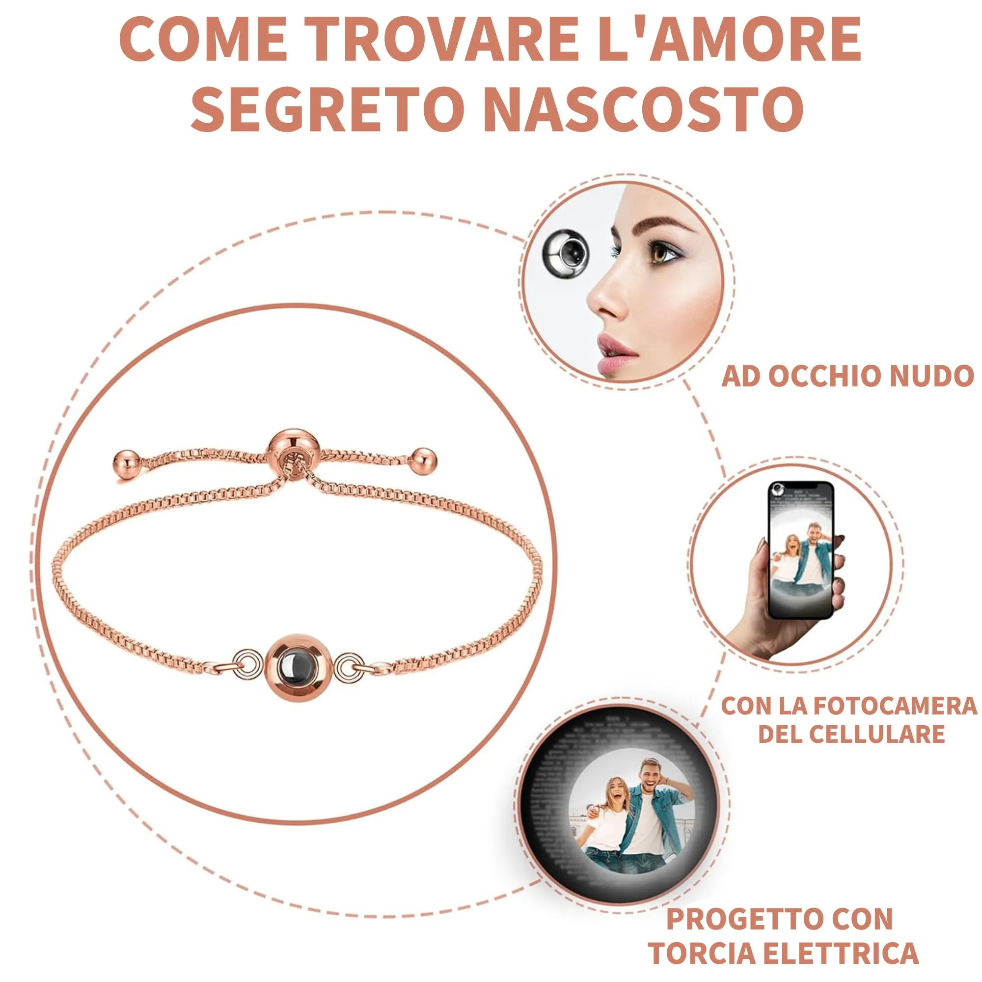 Easycosy Bracciale con Foto Personalizzata per Donna - immagine 4