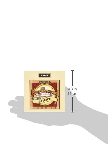Ernie Ball Earthwood Light 80/20 Bronze Acoustic Guitar Strings, 3-Pack, 11-52 - immagine 3