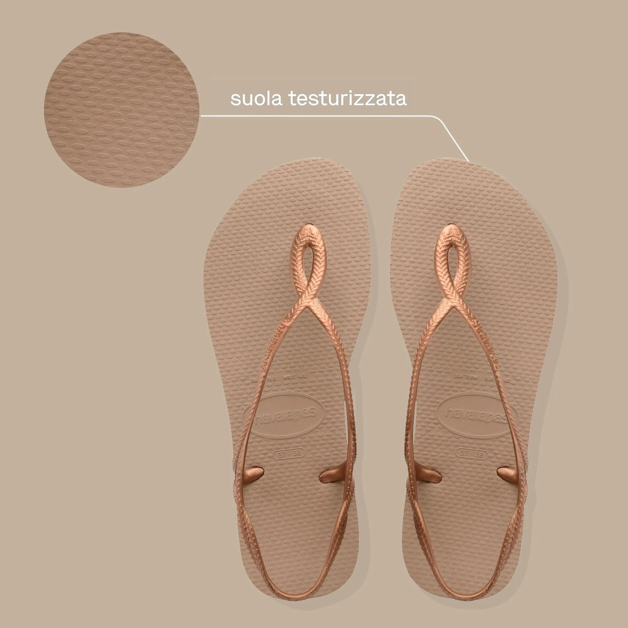 Havaianas Luna Donna Sandali Oro Rosa 41/42 EU - immagine 6