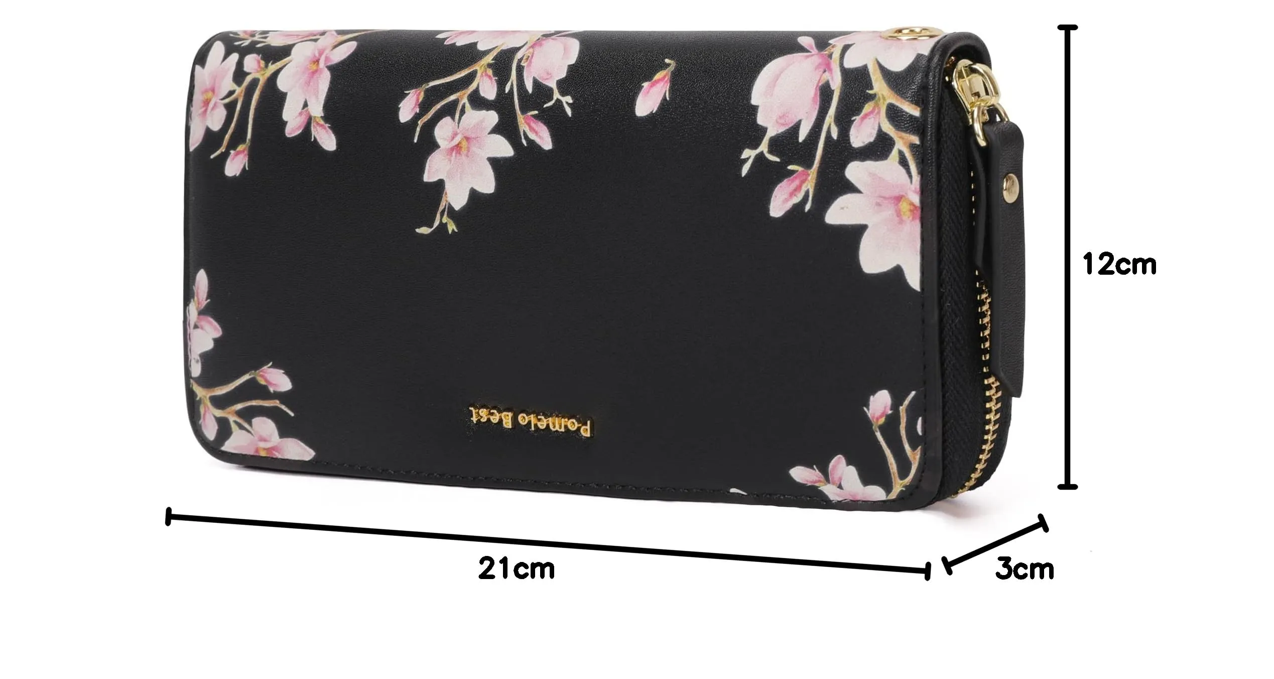 Pomelo Best Portafoglio in Pelle Donna Stampato Magnolia RFID - immagine 8