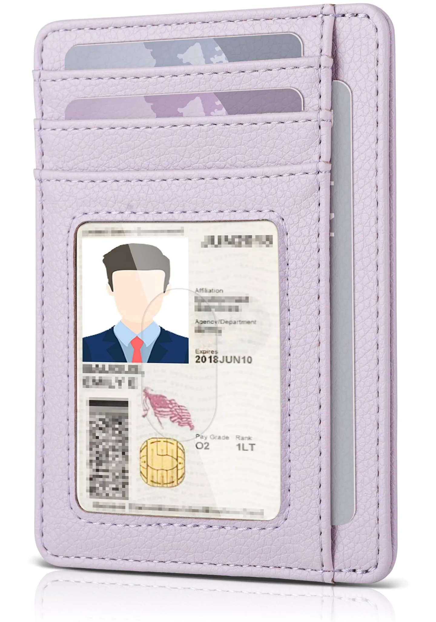 Teskyer Portafoglio Porta Carte Donna RFID Sottile, Viola Chiaro - immagine 1