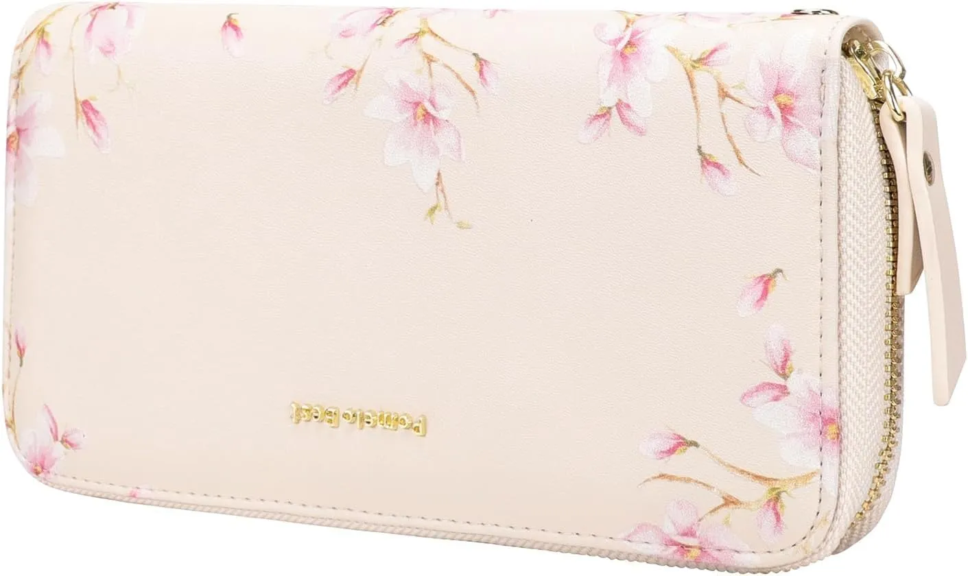 Pomelo Best Portafoglio in Pelle Donna Stampato Magnolia RFID - immagine 1