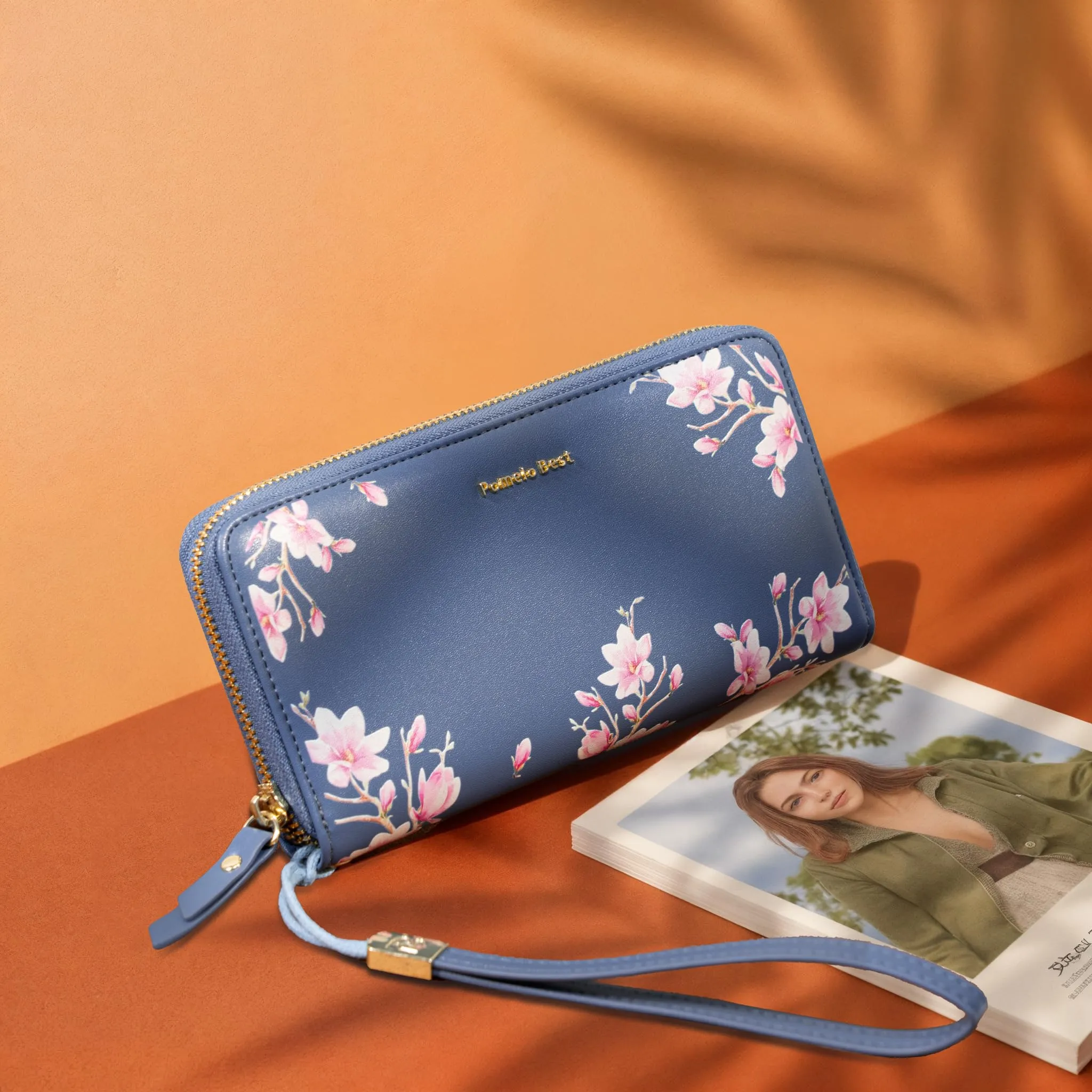 Pomelo Best Portafoglio in Pelle Donna Stampato Magnolia RFID - immagine 5