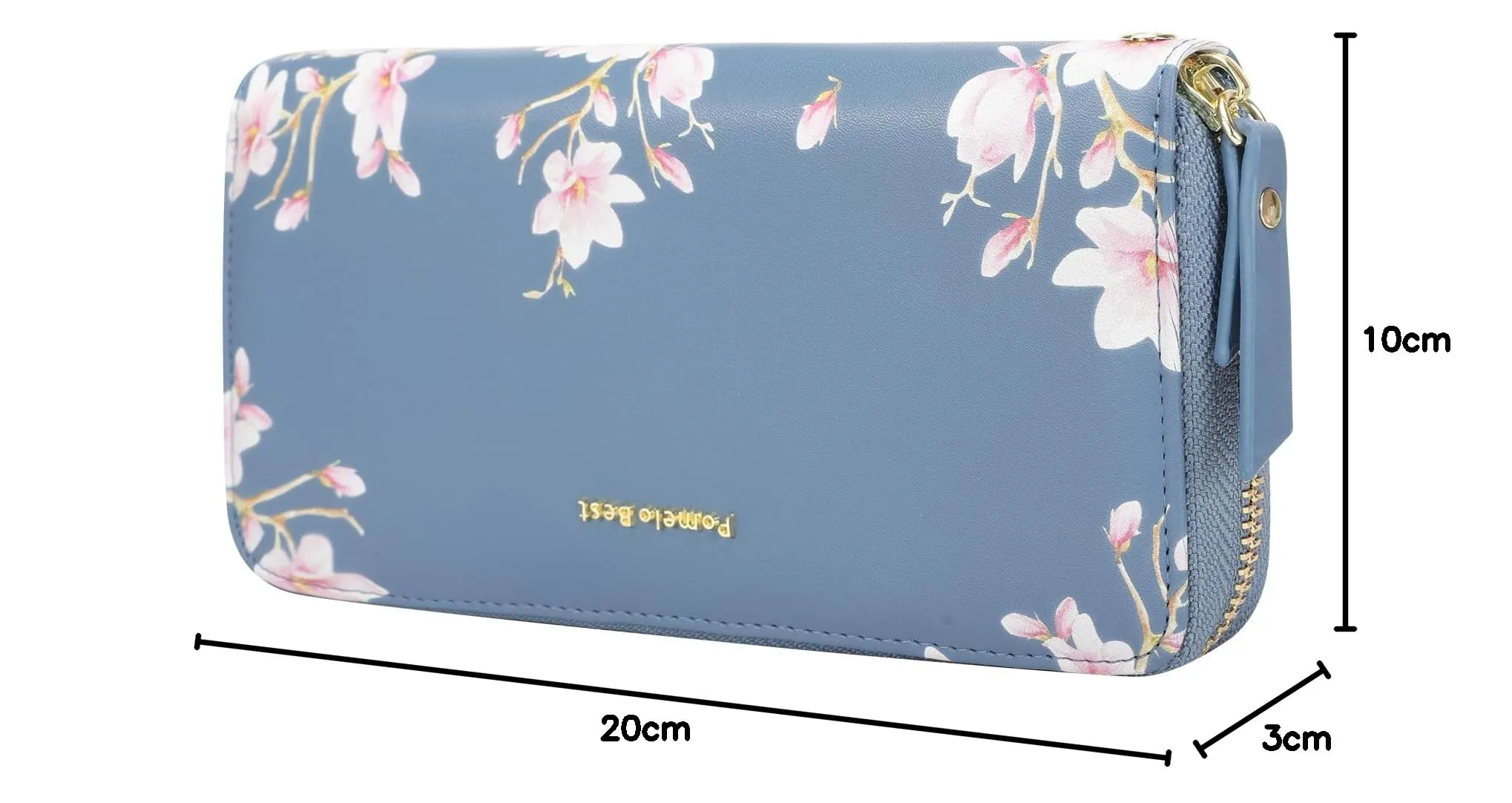 Pomelo Best Portafoglio in Pelle Donna Stampato Magnolia RFID - immagine 7