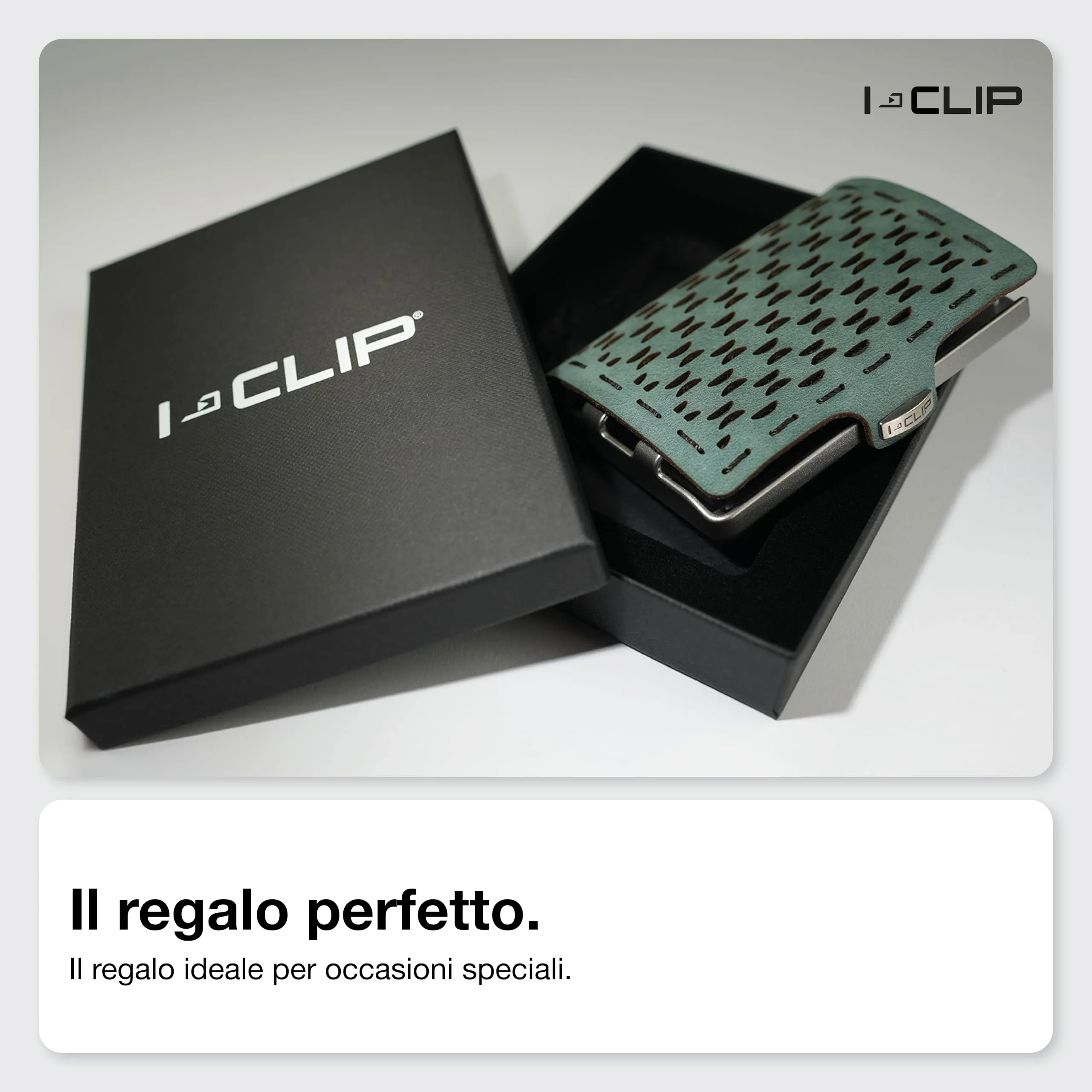 I-CLIP Original Portafoglio Uomo Slim in Pelle con Portamonete e Clip per Banconote, Mini Wallet fino a 12 Carte - immagine 7