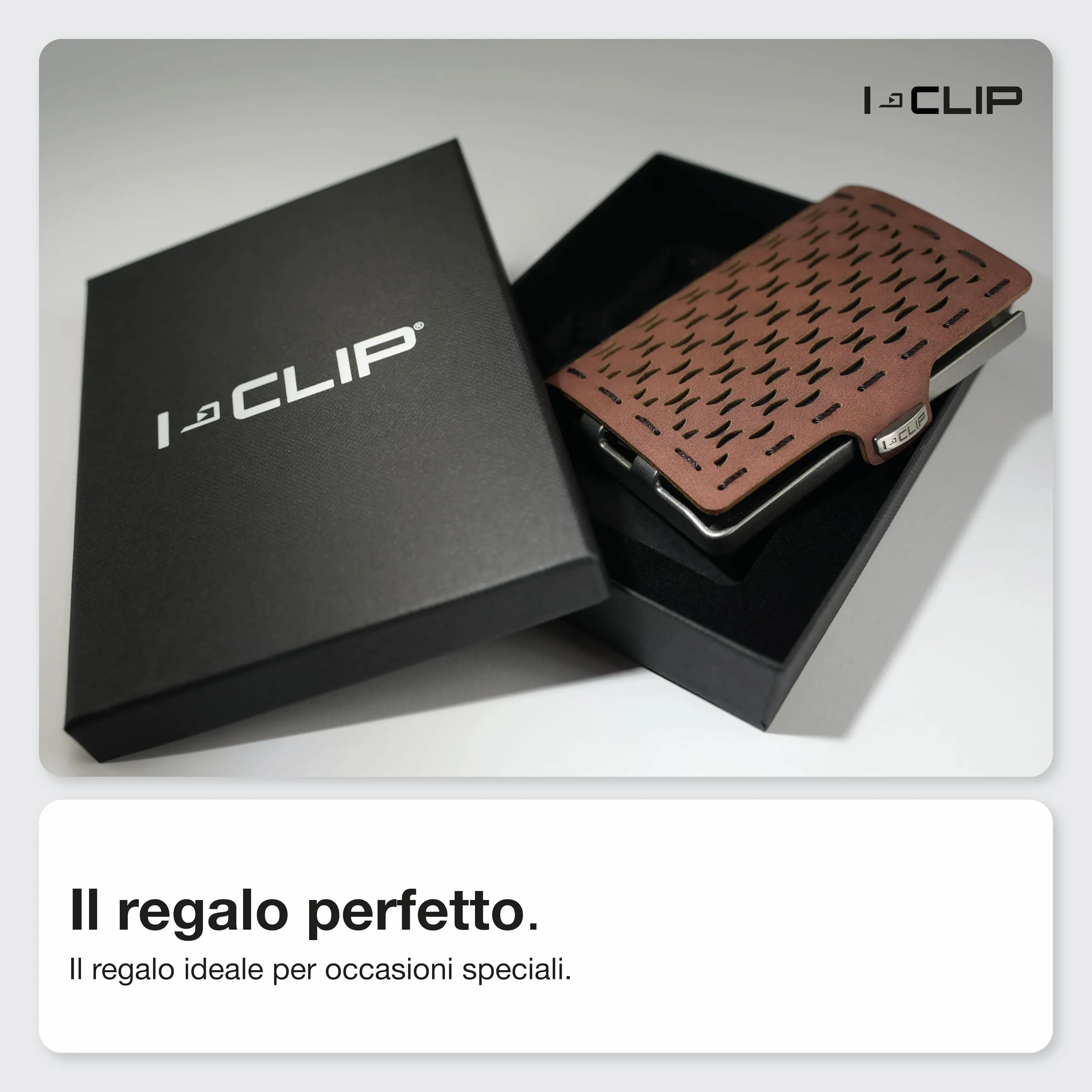 I-CLIP Portafoglio Uomo Slim in Pelle con Portamonete e Clip per Banconote, Mini Wallet fino a 12 Carte - immagine 7