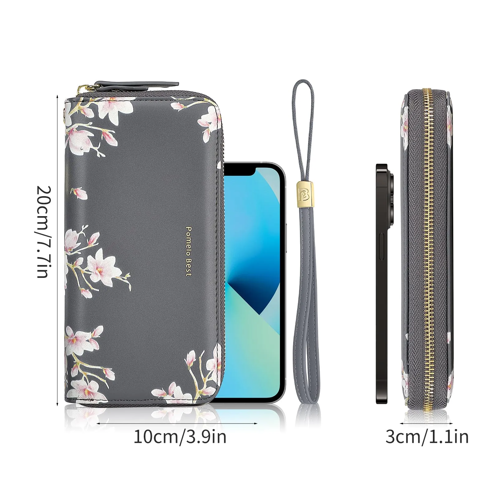 Pomelo Best Portafoglio in Pelle Donna Stampato Magnolia RFID - immagine 5