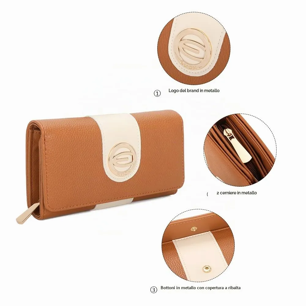 ELIOX Portafoglio Donna in Pelle PU Cuoio - immagine 5