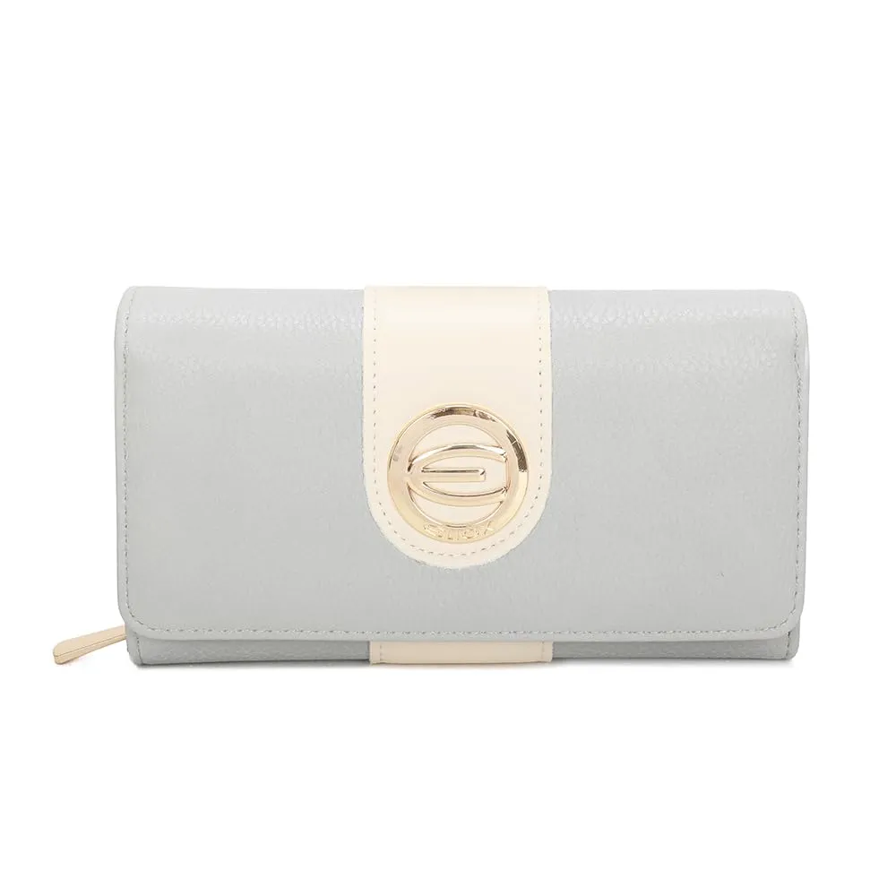 ELIOX Portafoglio Donna Grande in Pelle PU Grigio - immagine 1