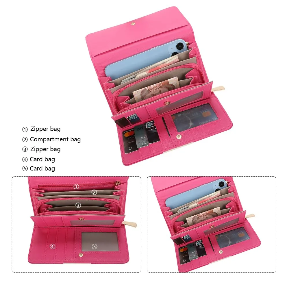 ELIOX Portafoglio Donna in Pelle PU (Fucsia) - immagine 4