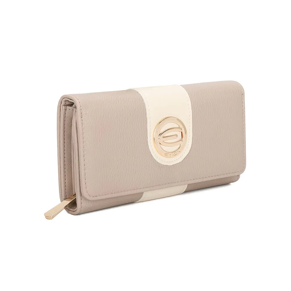 ELIOX Portafoglio Donna in Pelle PU, Taupe - immagine 3