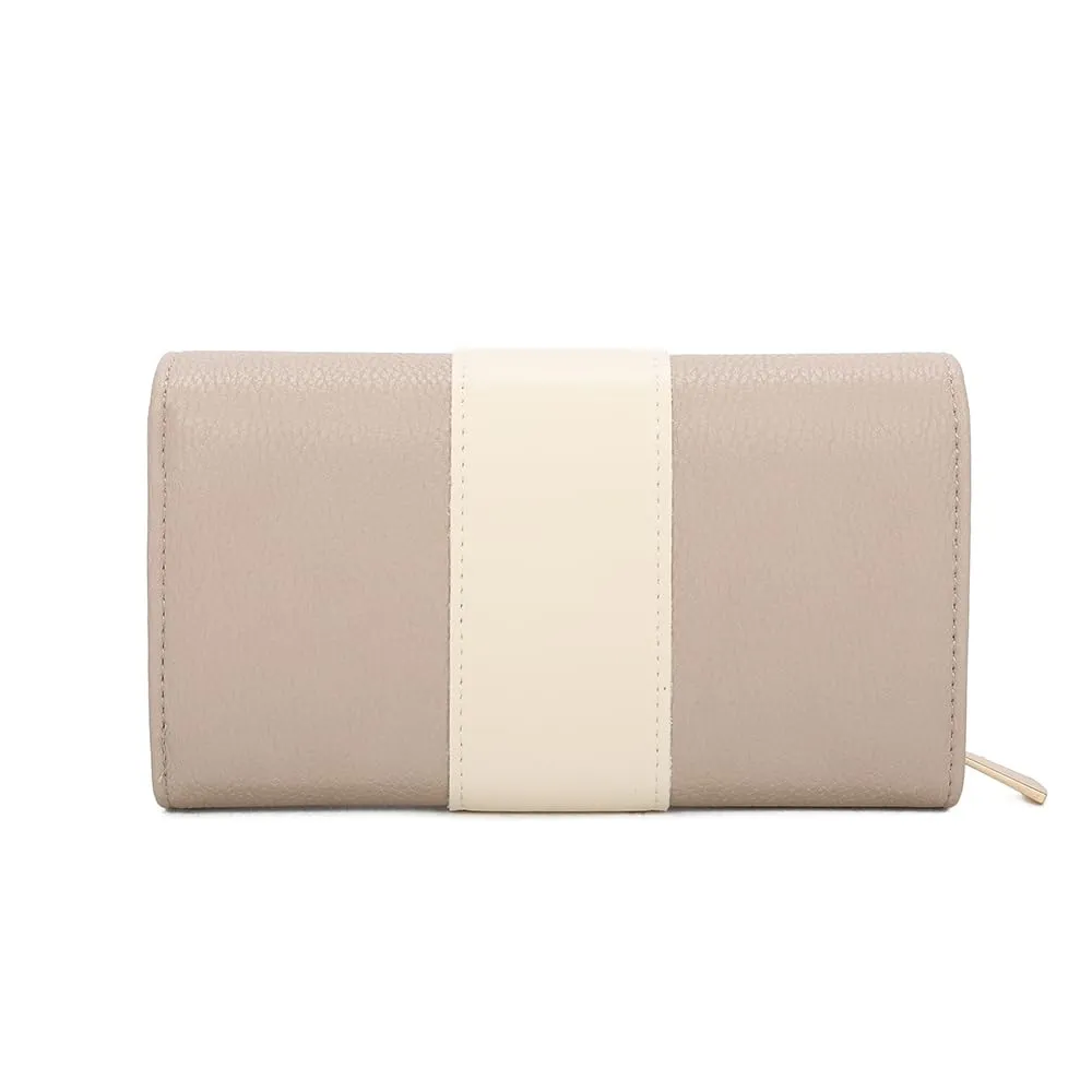 ELIOX Portafoglio Donna in Pelle PU, Taupe - immagine 6