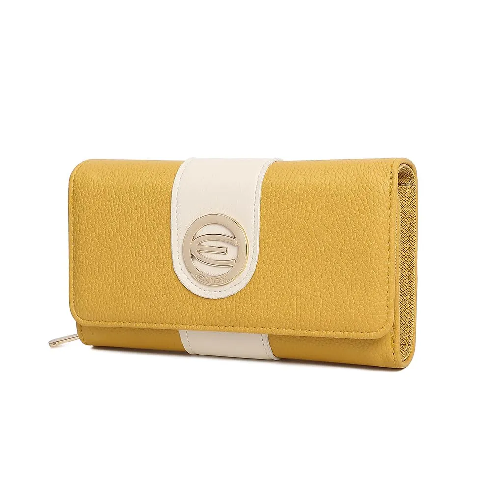 ELIOX Portafoglio Donna in Pelle PU Giallo - immagine 3