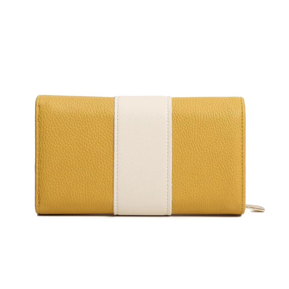 ELIOX Portafoglio Donna in Pelle PU Giallo - immagine 6