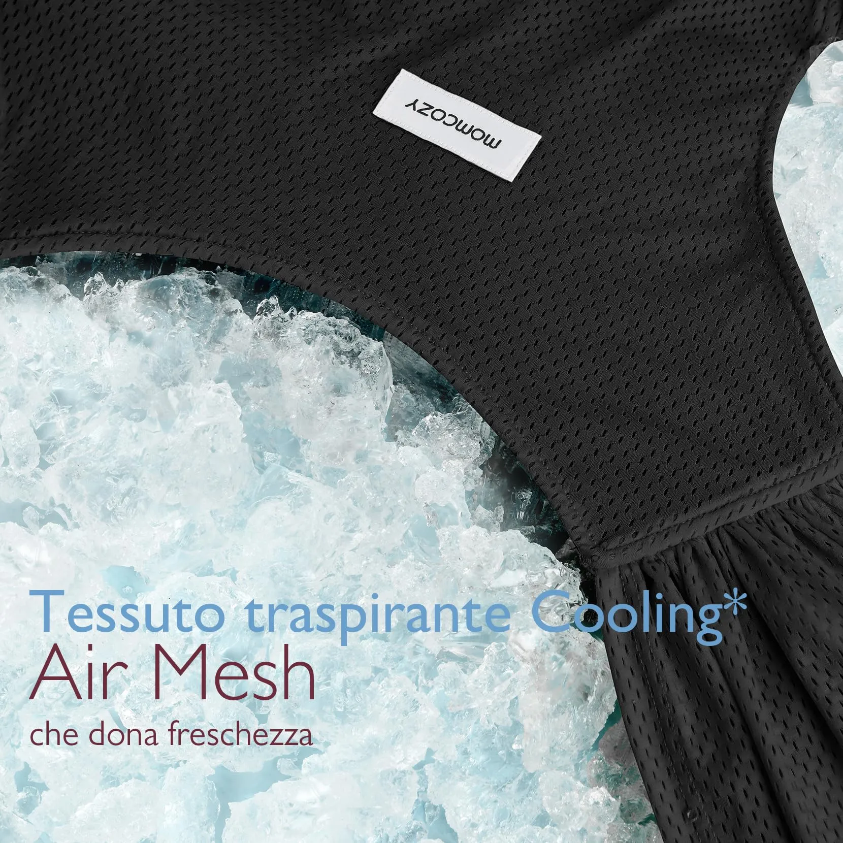 Momcozy Fascia Neonato con Fibbia, Marsupio in Rete Air-Mesh Traspirante, 3,6–15 kg, Nero Pece - immagine 2