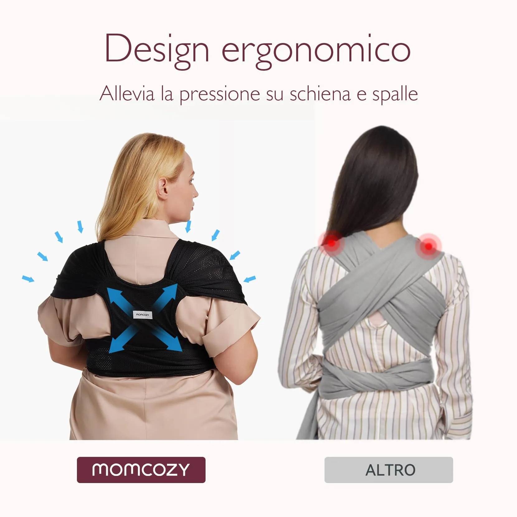 Momcozy Fascia Neonato con Fibbia, Marsupio in Rete Air-Mesh Traspirante, 3,6–15 kg, Nero Pece - immagine 4