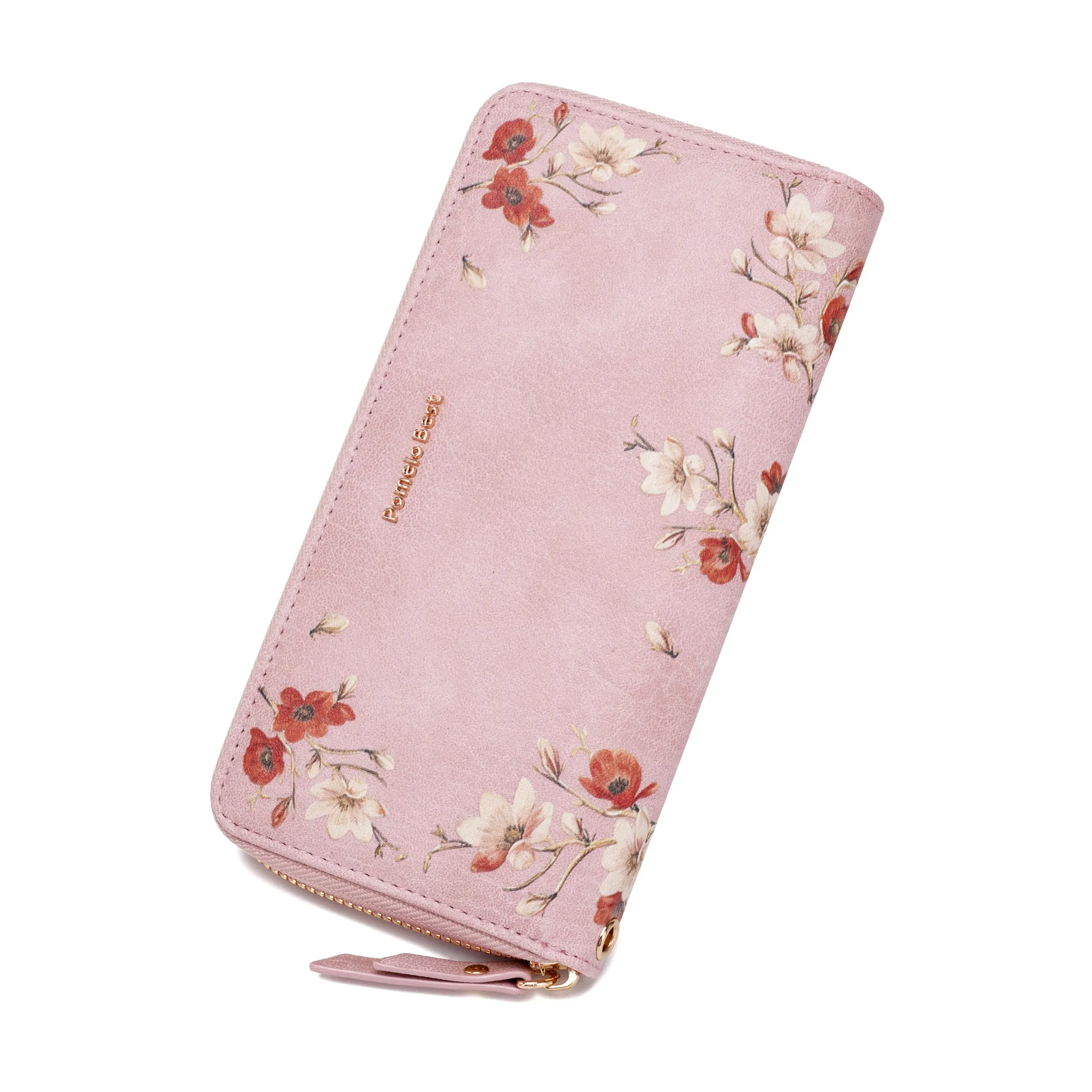 Pomelo Best Portafoglio in Pelle Donna Stampato Magnolia RFID - immagine 1
