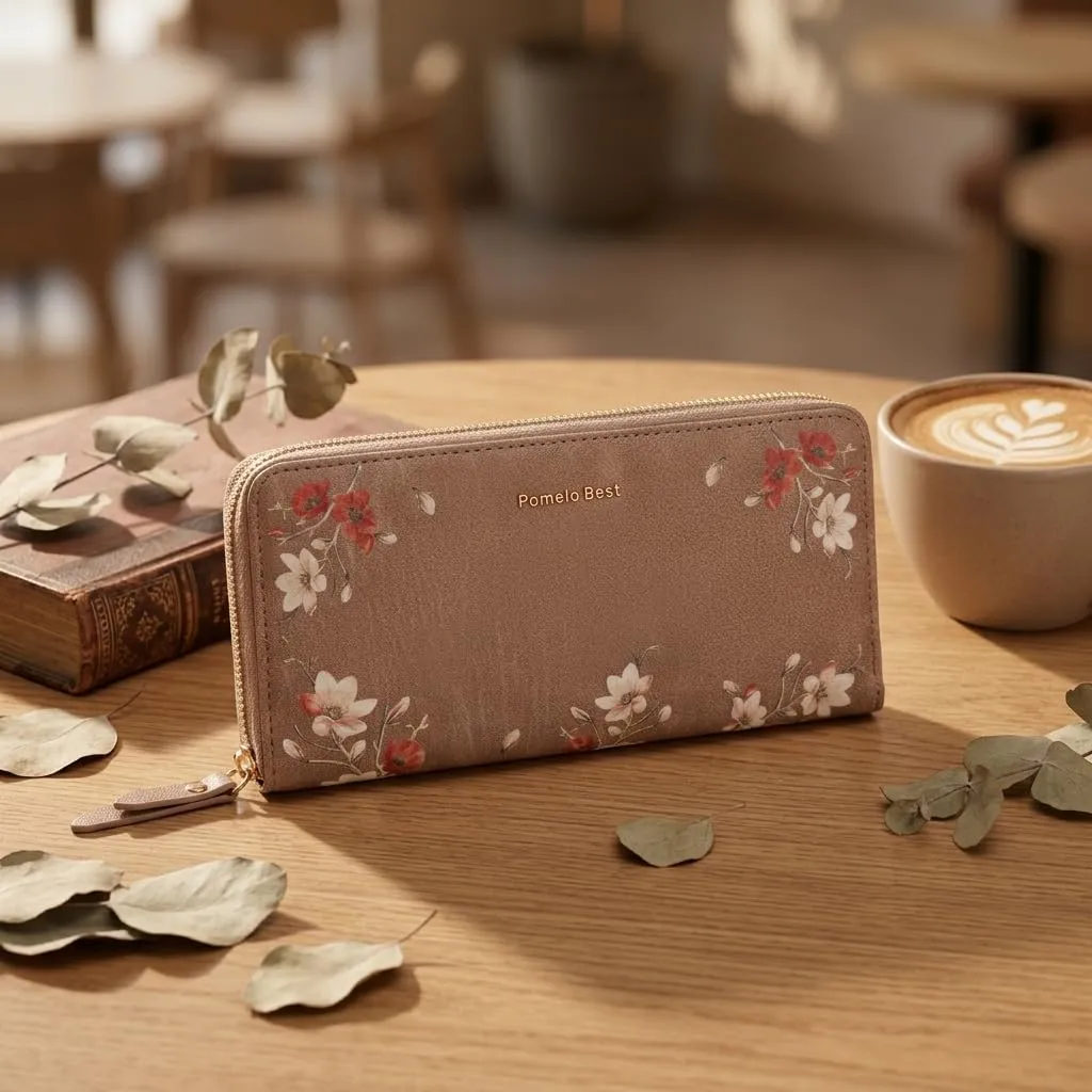Pomelo Best Portafoglio in Pelle Donna Stampato Magnolia RFID - immagine 7