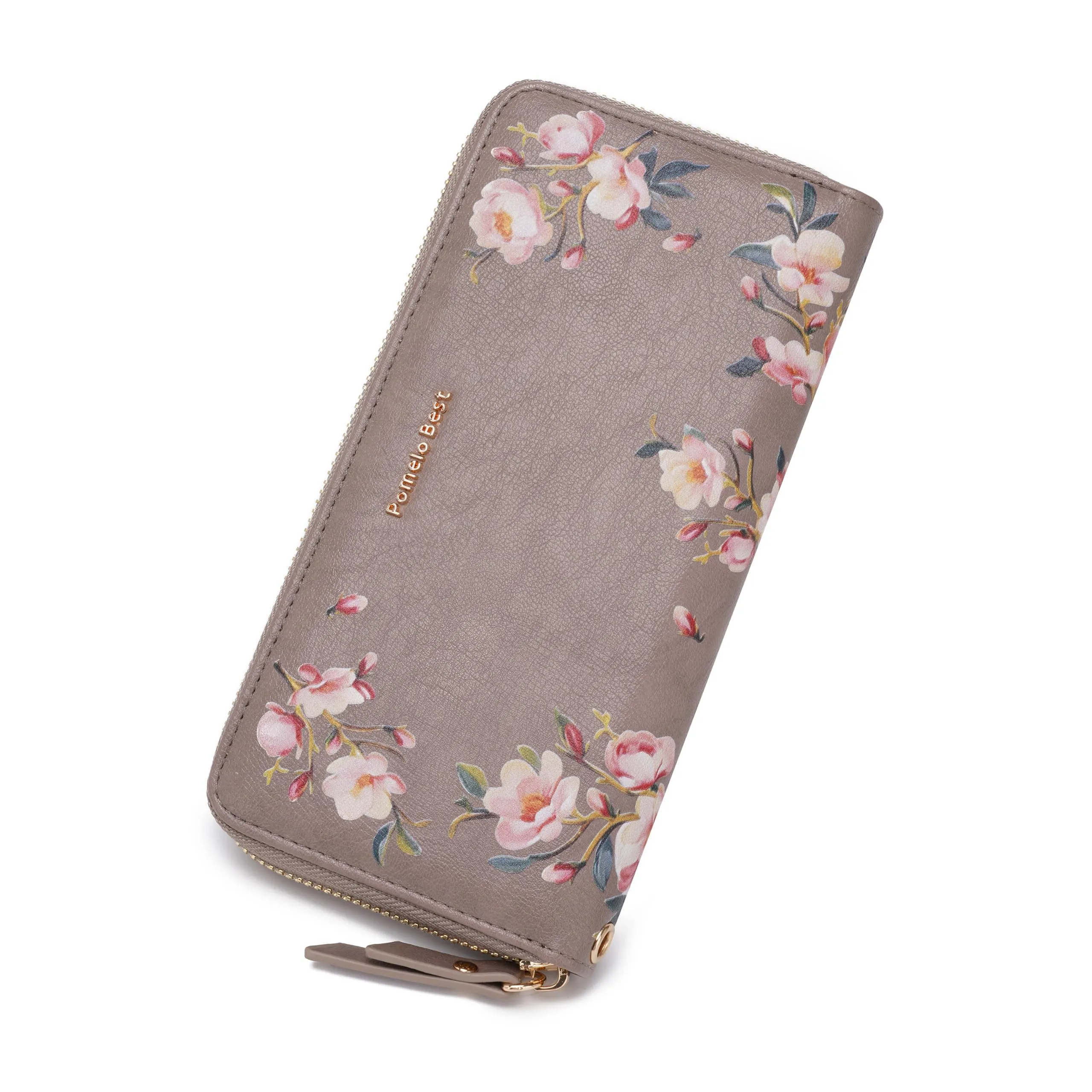 Pomelo Best Portafoglio in Pelle Donna Stampato Magnolia RFID - immagine 1