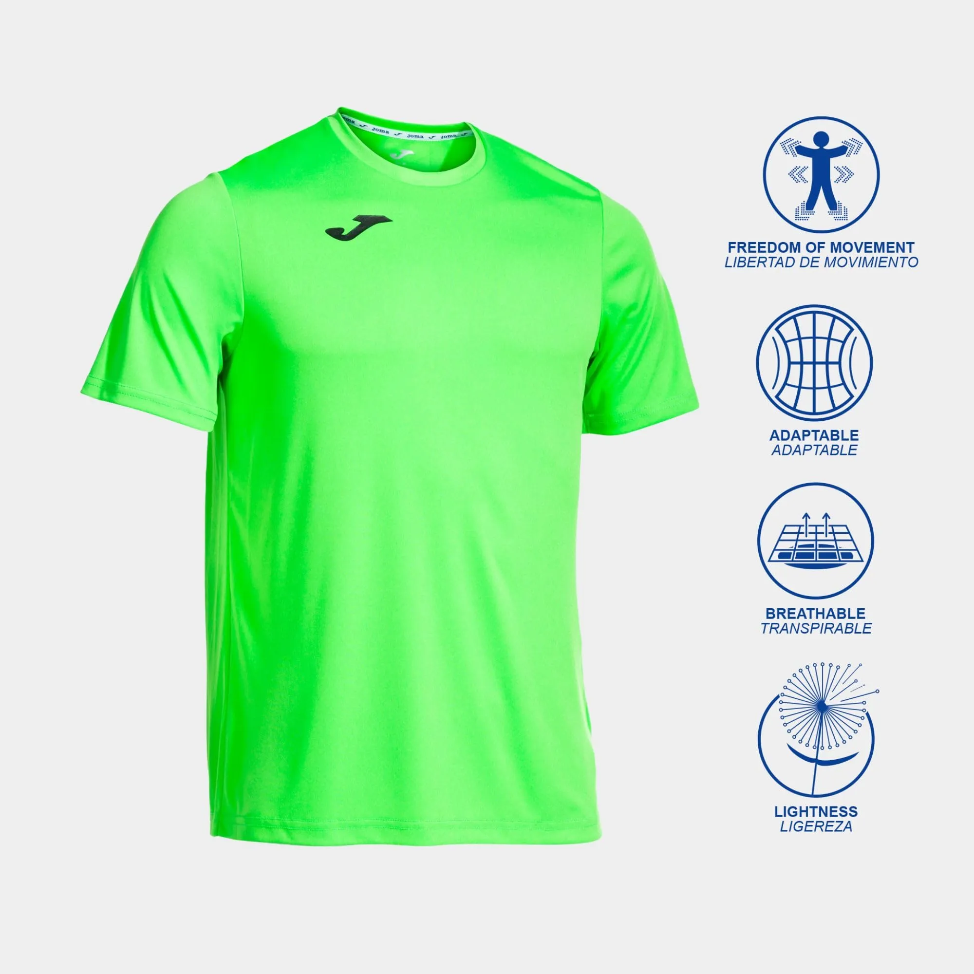 Joma T-Shirt Sportiva da Uomo Combi - Verde Fluor - XXL - immagine 2