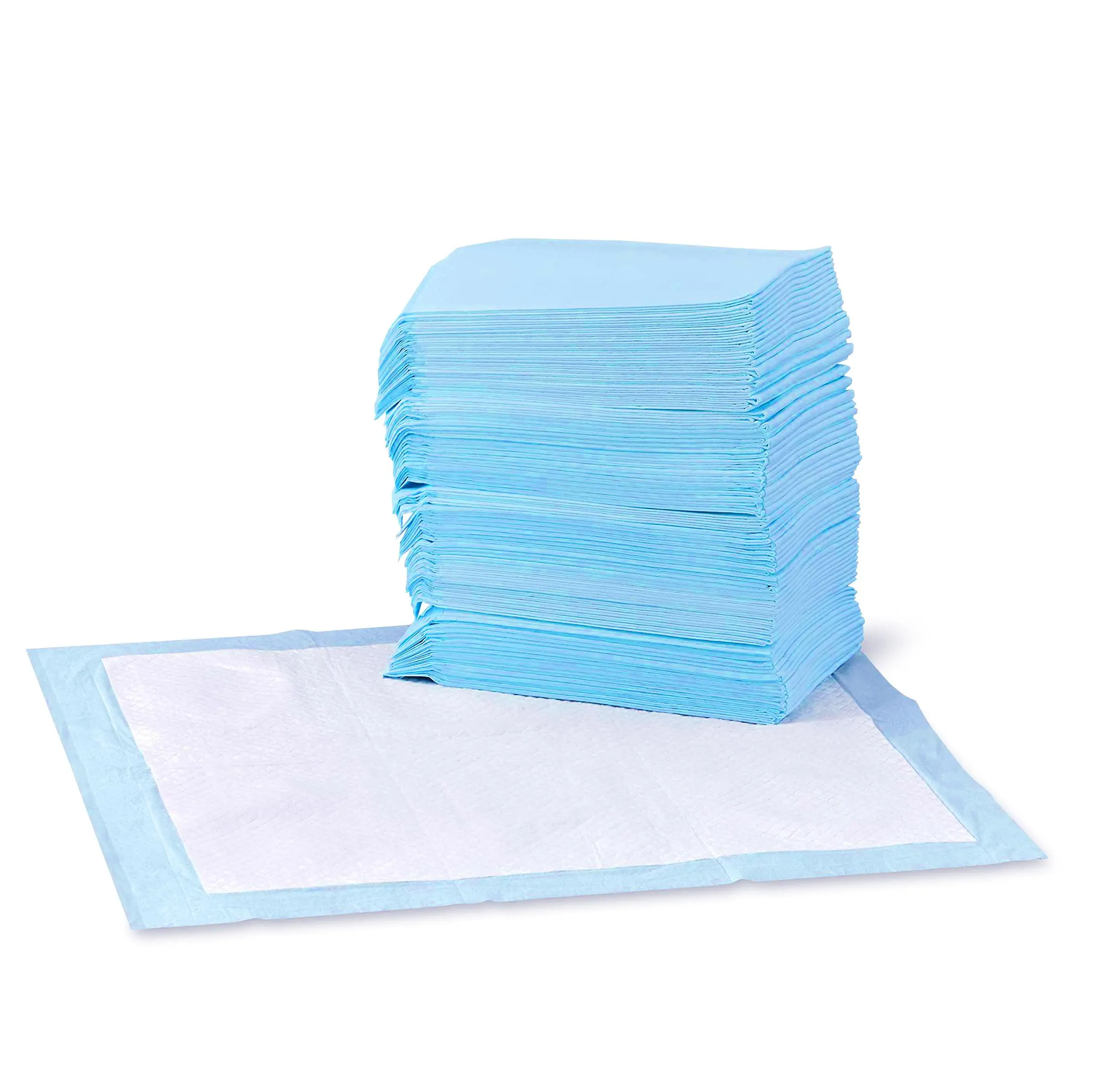 Amazon Basics Tappetini per addestramento cani e cuccioli, 5 strati, 55.88 x 55.88 cm, Blu, confezione da 150 - immagine 1
