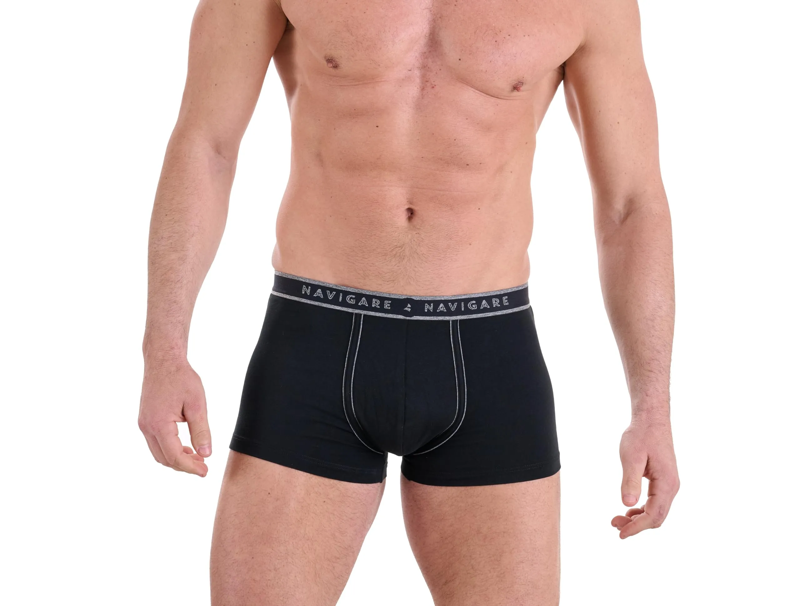 Navigare 312 Boxer, Multicolore (Bianco/ Nero/ Blu/ Grigio), Small, Pack of 6, Men's - immagine 1