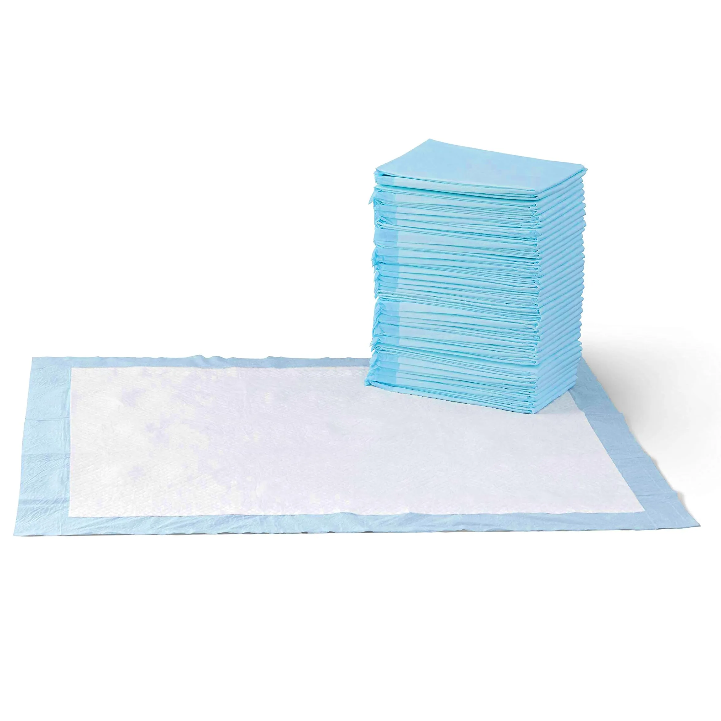 Amazon Basics Tappetini per l'addestramento di cani e cuccioli, 5 strati, dimensione XL, confezione da 40, Celeste - immagine 1