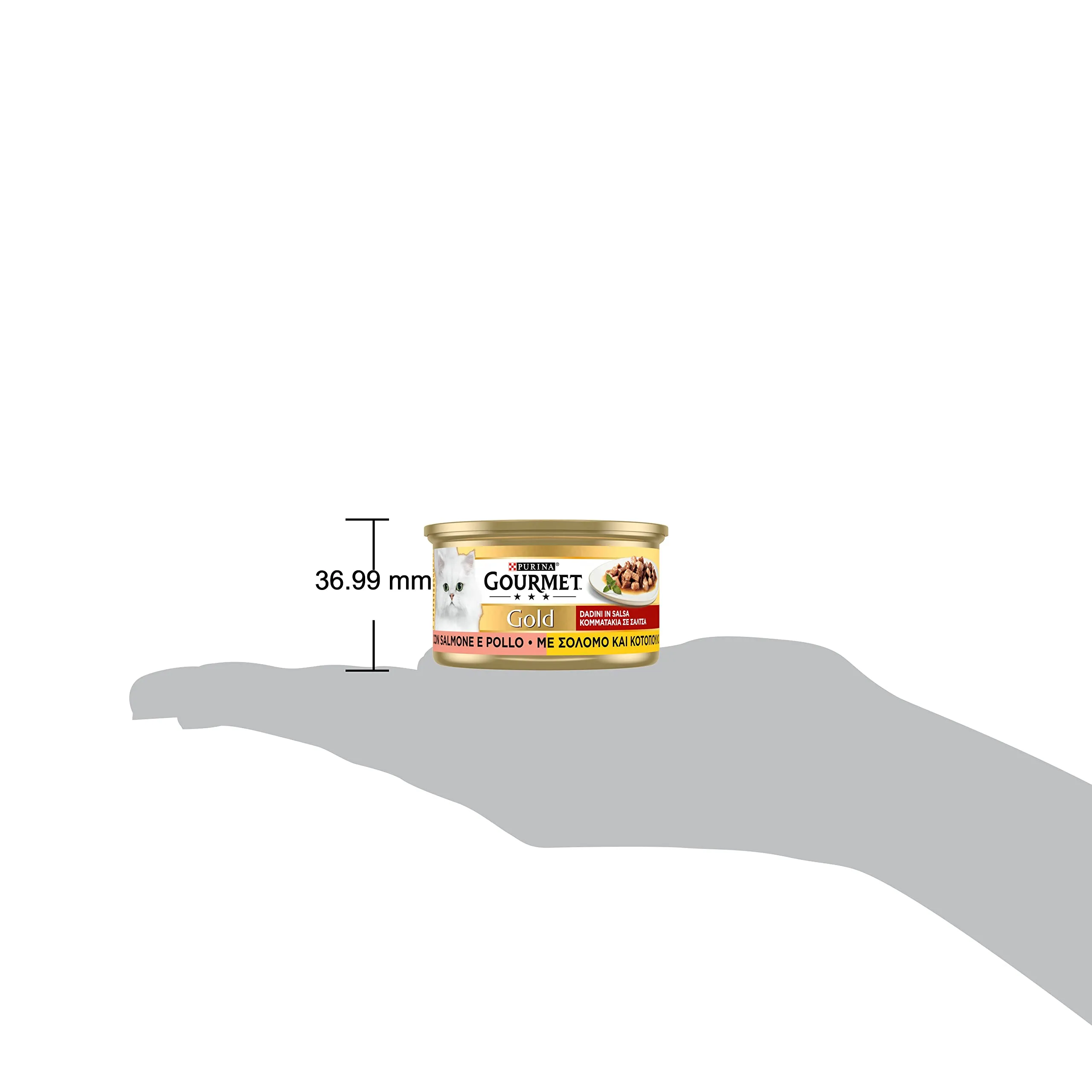 Gourmet Gold Cibo Umido per Gatti Adulti Dadini in Salsa Salmone e Pollo, 24 Lattine da 85g - immagine 4