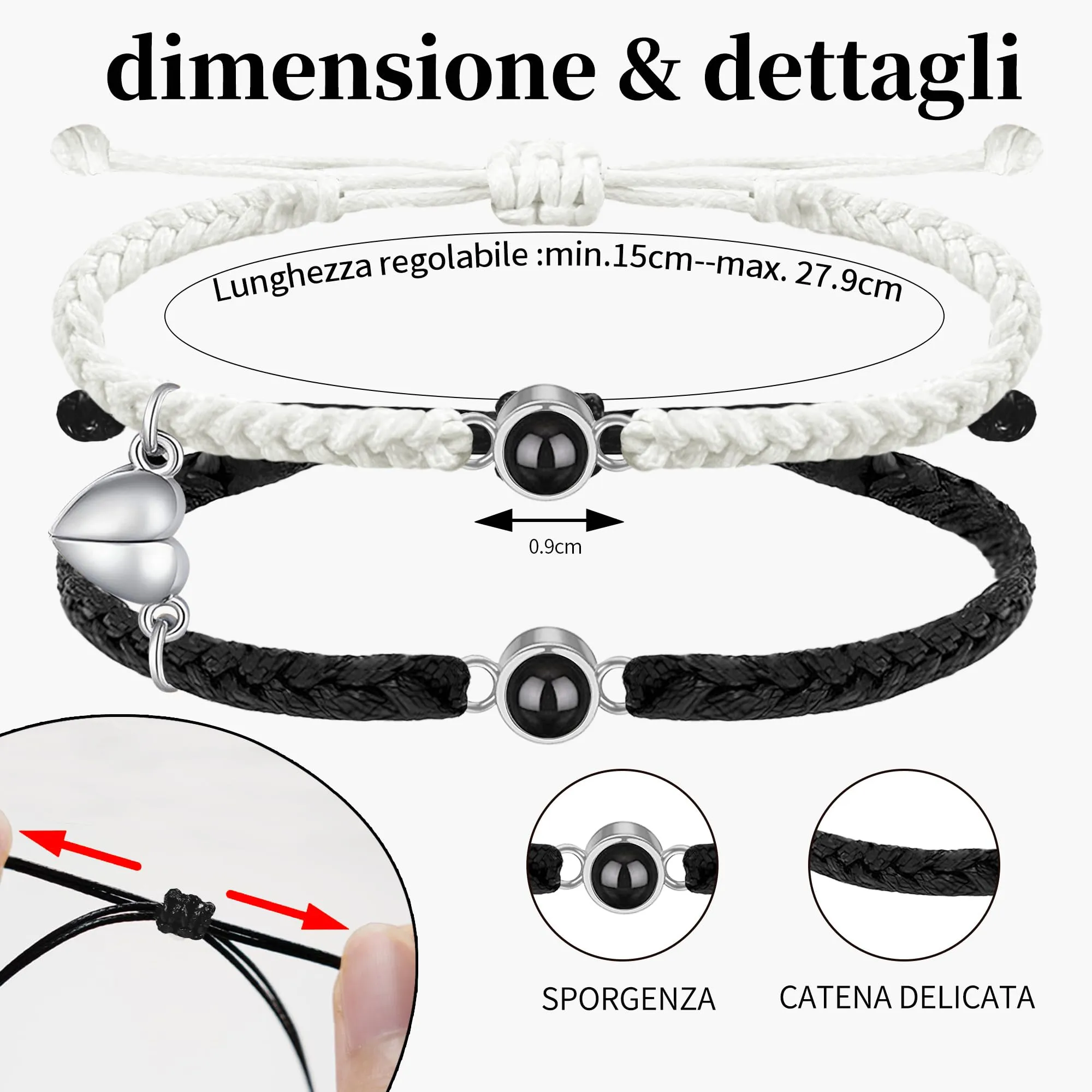 Easycosy Bracciale con Foto Personalizzata per Donna e Uomo - immagine 4
