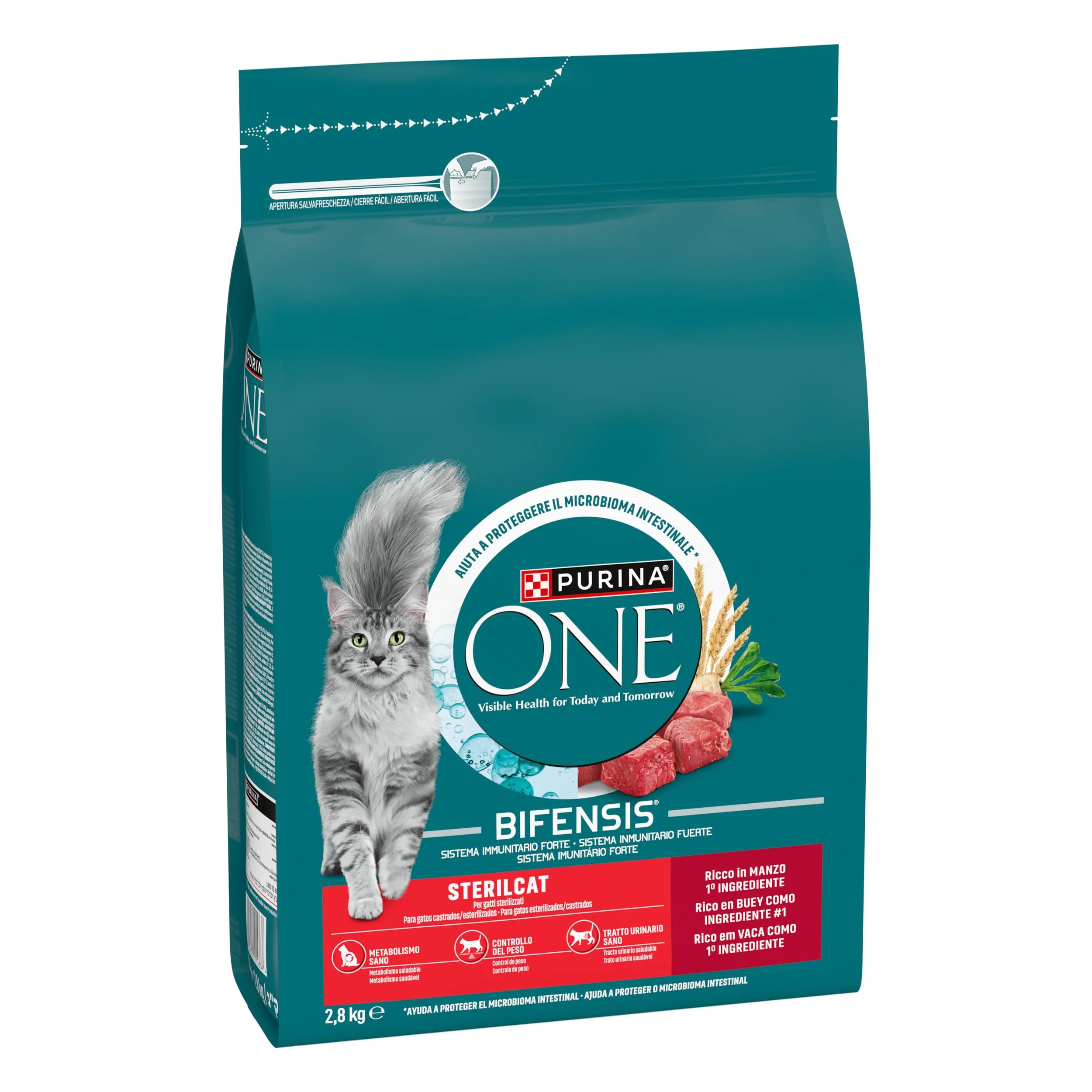 Purina ONE Bifensis Sterilcat Crocchette per Gatti Adulti Sterilizzati al Manzo, 2,8 kg - immagine 2
