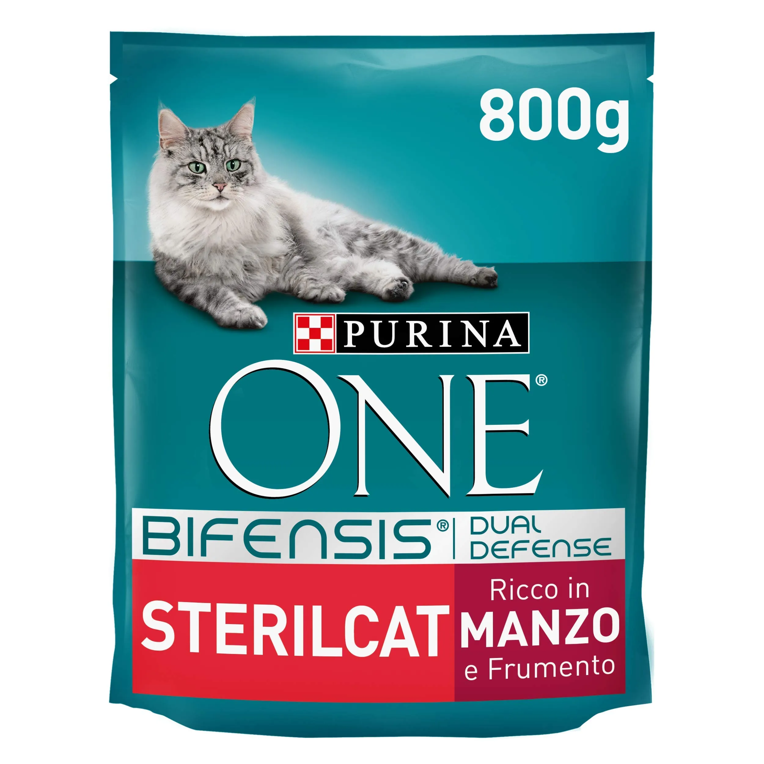 Purina One Bifensis Sterilcat Croccantini per Gatti Sterilizzati con Manzo e Frumento, 8 x 800 g - immagine 1