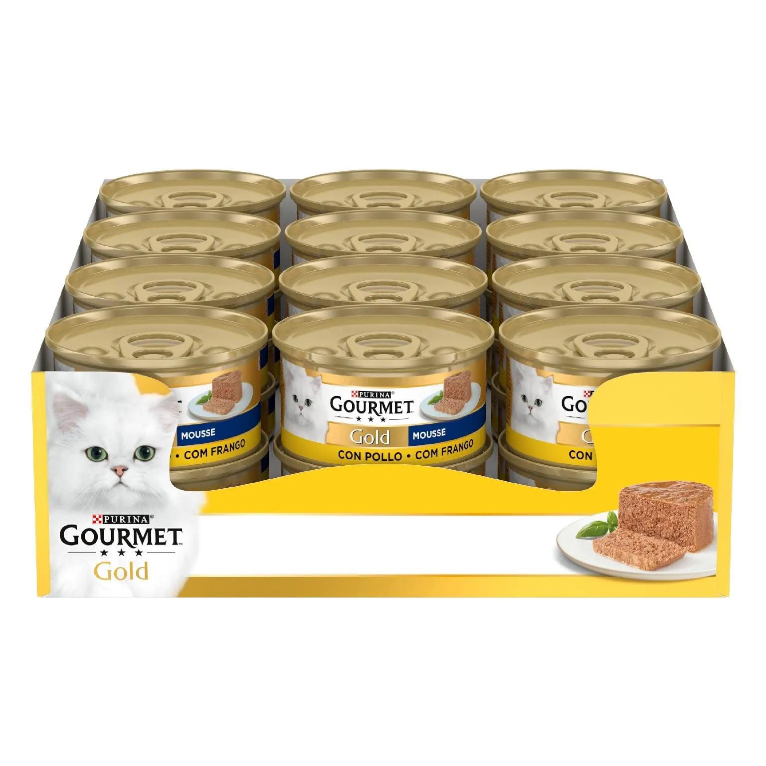 Gourmet Gold Cibo Umido per Gatti Adulti Mousse Pollo, 24 Lattine da 85 g - immagine 1