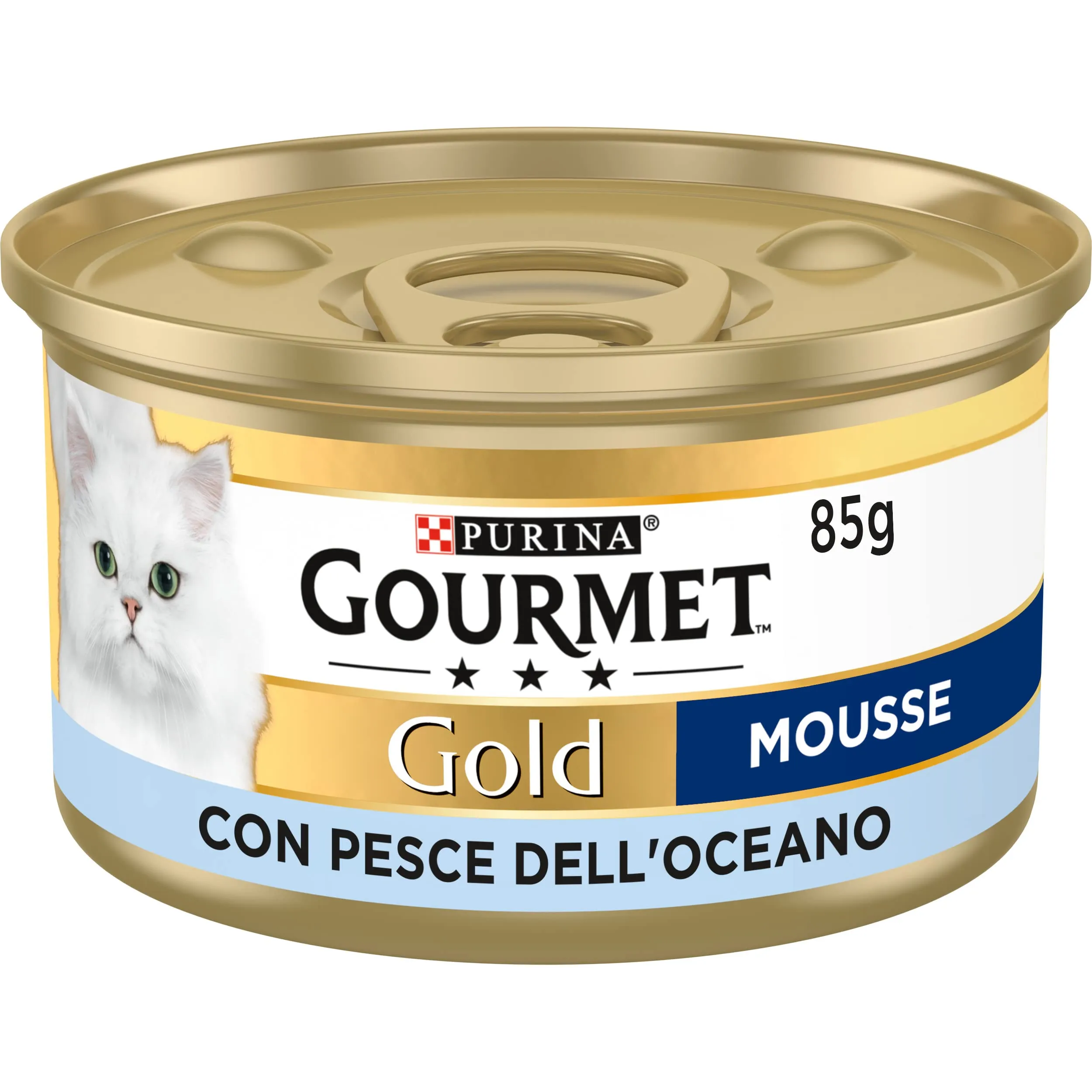 Gourmet Gold Cibo Umido per Gatti Adulti Mousse, Pesce dell'Oceano, 24 Lattine da 85 g - immagine 2