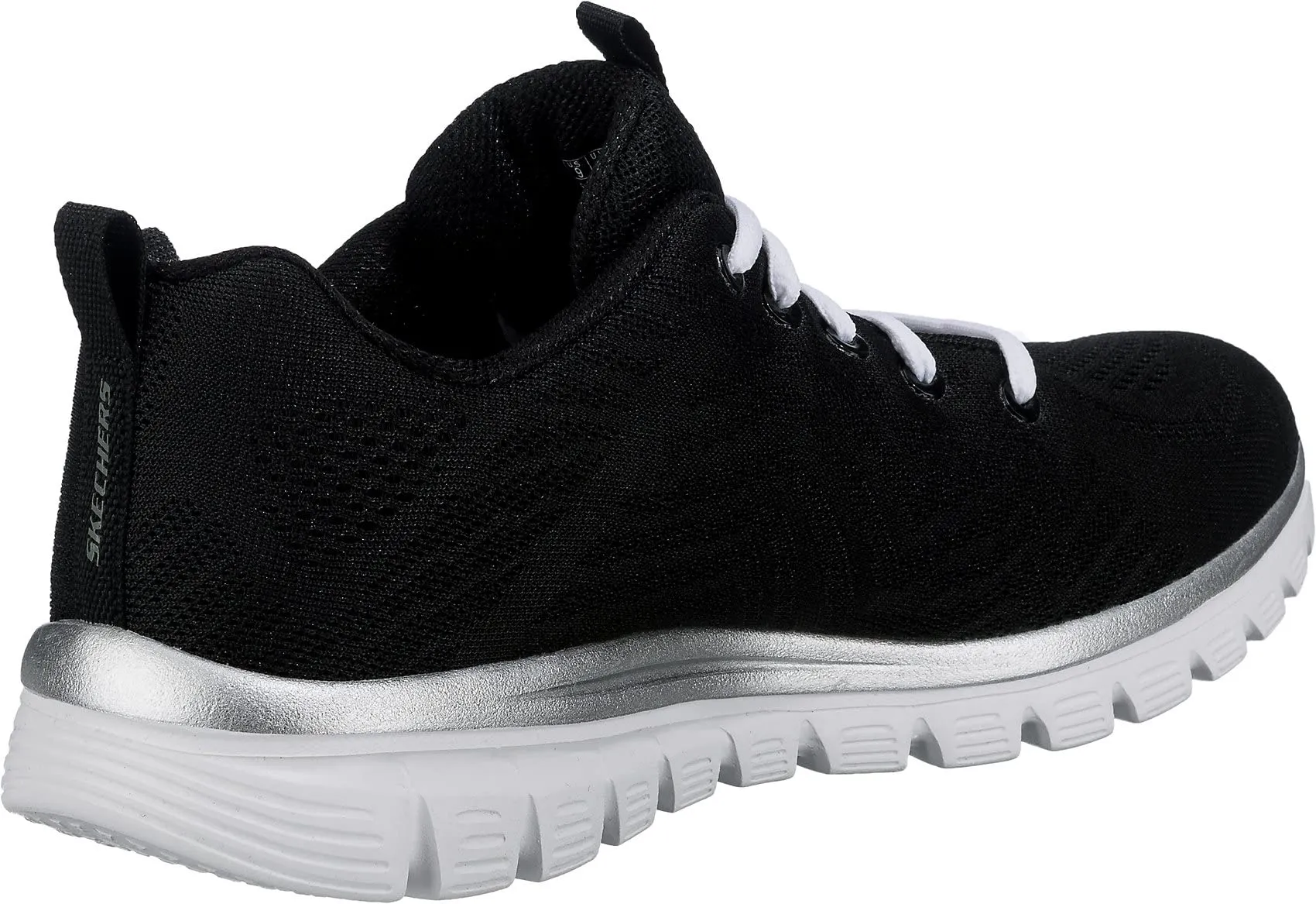 Skechers Graceful Get Connected Trainers - Black Mesh / White Trim - 36.5 EU - immagine 5