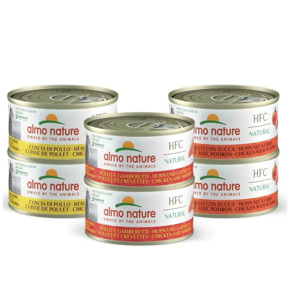 Almo Nature Ricette Assortite di Pollo Cibo Umido per Gatti, 6 x 70 g - immagine 1