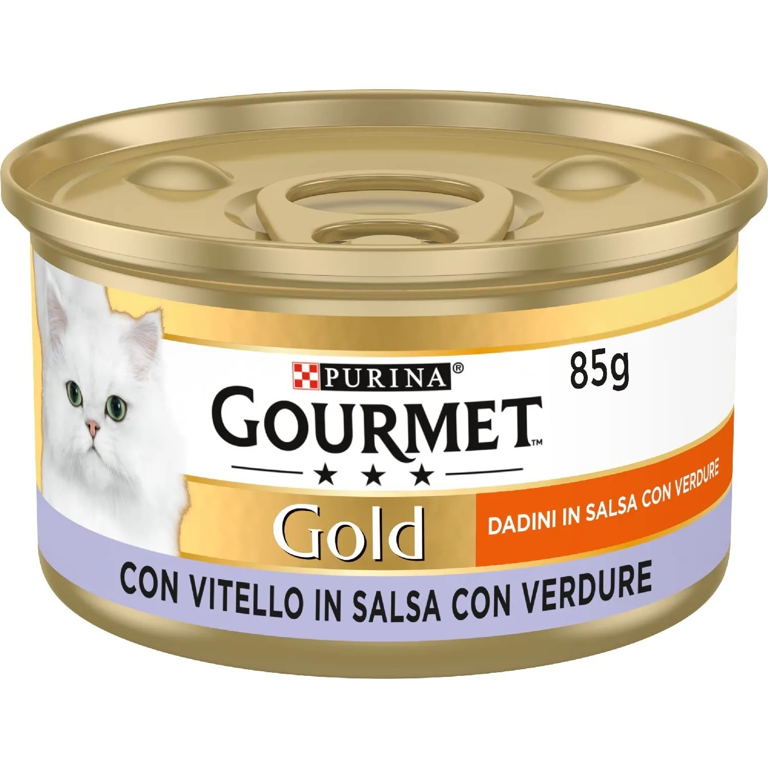 Gourmet Purina Gold Umido Gatto Dadini in Salsa con Vitello e Verdure, 24 x 85 g - immagine 2